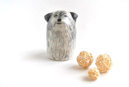 Handmade Ceramic Personalized Dog Urn – Customizable Pet Memorial Jar | A unique tribute to your beloved pet