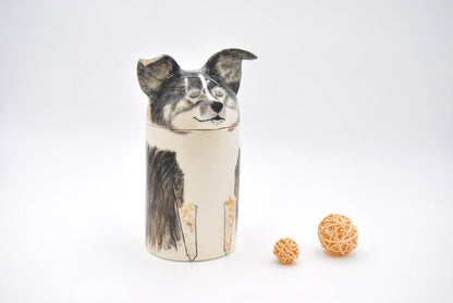 Handmade Ceramic Personalized Dog Urn – Customizable Pet Memorial Jar | A unique tribute to your beloved pet